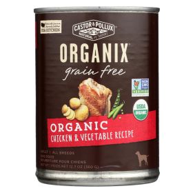 aCastor And Pollux Organic Grain Free Dog Food - Chicken And Vegetables - Case Of 12 - 12.7 Oz.