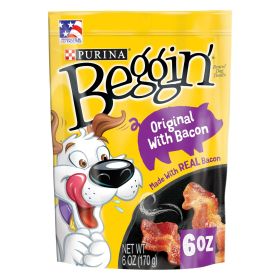 Purina Beggin' Original with Bacon Treats for Dogs 6 oz Pouch