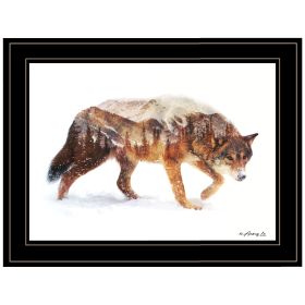 "Arctic Wolf" by Andreas Lie, Ready to Hang Framed Print, Black Frame