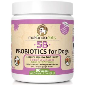 Probiotics for Dogs & Puppies Extra Strength 9 Species 5 Billion CFU per Scoop of Dog Probiotics and Digestive Enzymes for Dogs Support Fiber for Dogs