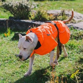 BLACKDOGGY Dog Coats Small Waterproof,Warm Outfit Clothes Dog Jackets Small,Adjustable Drawstring Warm And Cozy Dog Sport Vest-(orange, size M)