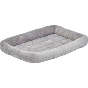 MidWest Quiet Time Deluxe Diamond Stitch Pet Bed Gray for Dogs (Option 1: X-Small, Option 2: 1 count)