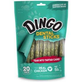 Dingo Dental Sticks for Tartar Control (Option 1: 20 Pack)