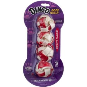 Dingo Goof Balls Chicken & Rawhide Chew (Option 1: Small, Option 2: 1" (4 Pack))