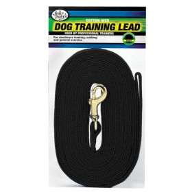 Four Paws Cotton Web Dog Training Lead (Option 1: Black, Option 2: 15" Long x 5/8" Wide)