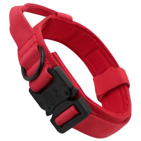 Personalized Tactical Dog Collar (Option: Red-M)