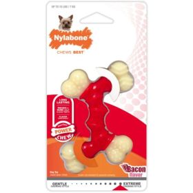 Nylabone Dura Chew Double Bone (Option 1: Bacon Flavor, Option 2: Petite, Option 3: Dogs up to 15 lbs)