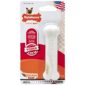 Nylabone Dura Chew Smooth White Dog Bone (Option 1: Chicken Flavor, Option 2: Petite (1 Pack))