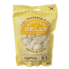 Better Belly Rawhide Chicken Liver Bones (Option 1: Mini, Option 2: 26 Count)