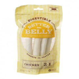 Better Belly Rawhide Chicken Liver Rolls (Option 1: Small, Option 2: 6 Count)