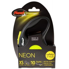 Flexi New Neon Retractable Tape Leash (Option 1: X-Small, Option 2: 10' Tape (Pets up to 26 lbs))